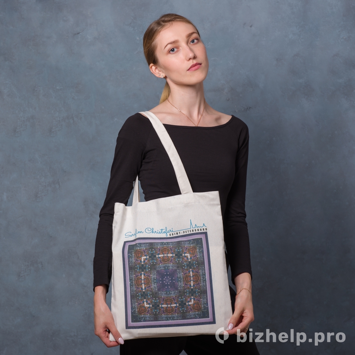 Фотография 7: Тканевая женская сумка шоппер