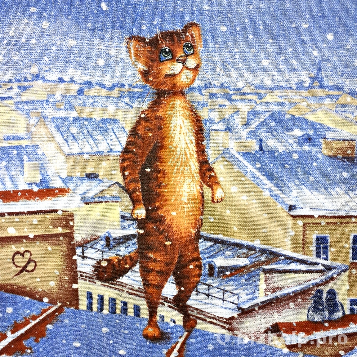 Фотография 2: Сумка холщовая "Питерский кот на крыше"