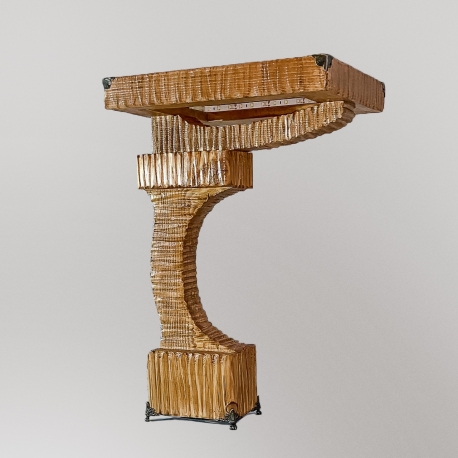 Фотография 2: Декоративный интерьерный светильник из натурального дерева ручной работы "Моно"