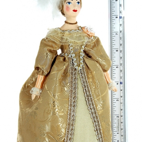 Фотография 1: Кукла фарфоровая коллекционная Дама в придворном платье. Начало 18 века Европа