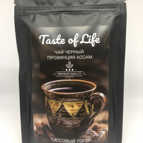 Фотография 1: Ассам типсовый T.G.F.O.P., индийский черный чай. Taste of life. 100 гр.