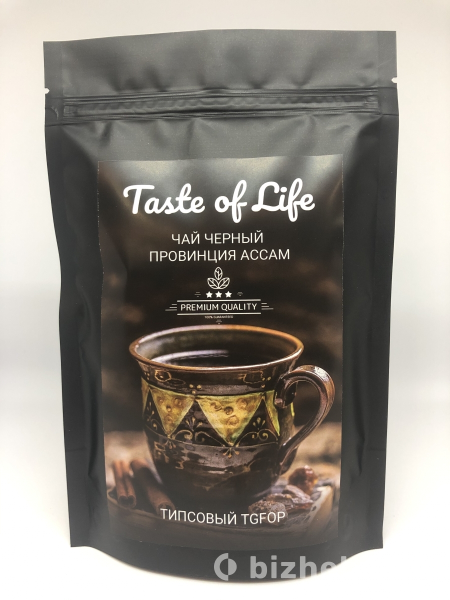 Фотография 1: Ассам типсовый T.G.F.O.P., индийский черный чай. Taste of life. 100 гр.