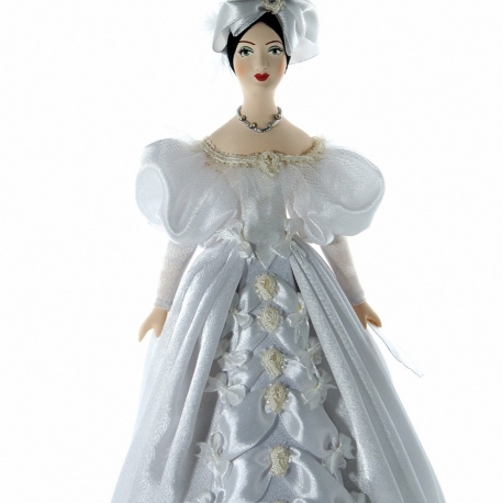 Фотография 1: Кукла интерьерная фарфоровая Дама в светском бальном костюме 1-ой пол. 19 века