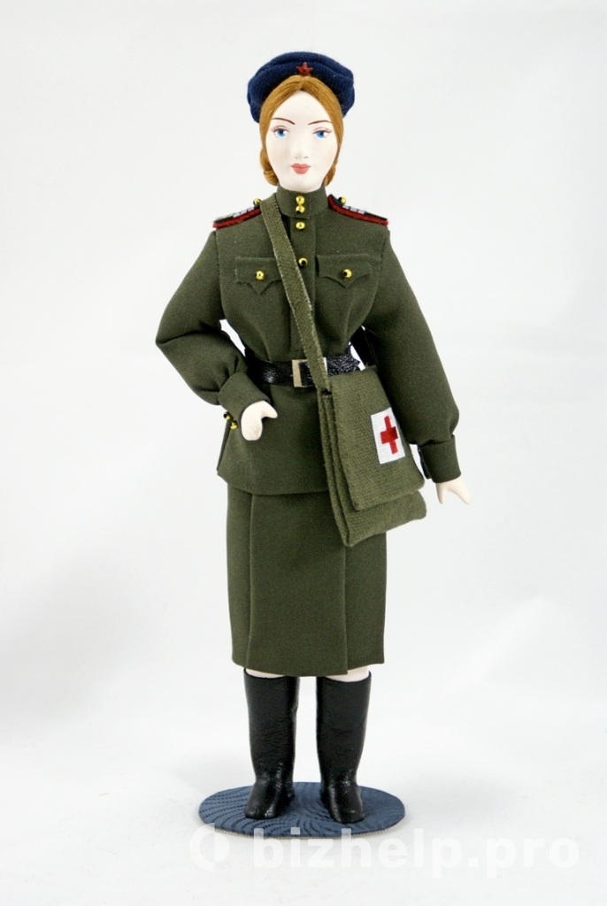 Фотография 2: Фарфоровая кукла | Военная медсестра