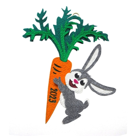 Фотография 1: Сувенир — Символ года 2023 «Заяц с морковкой»