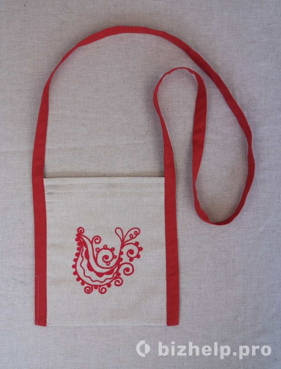 Фотография 4: Льняная сумка | Текстильная сумка | Сумка паломника | Ручная работа
