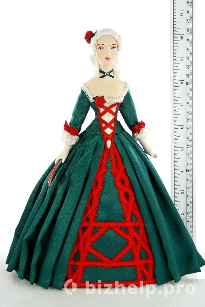 Фотография 2: Фарфоровая кукла | Дама в маскарадном платье | 18 век