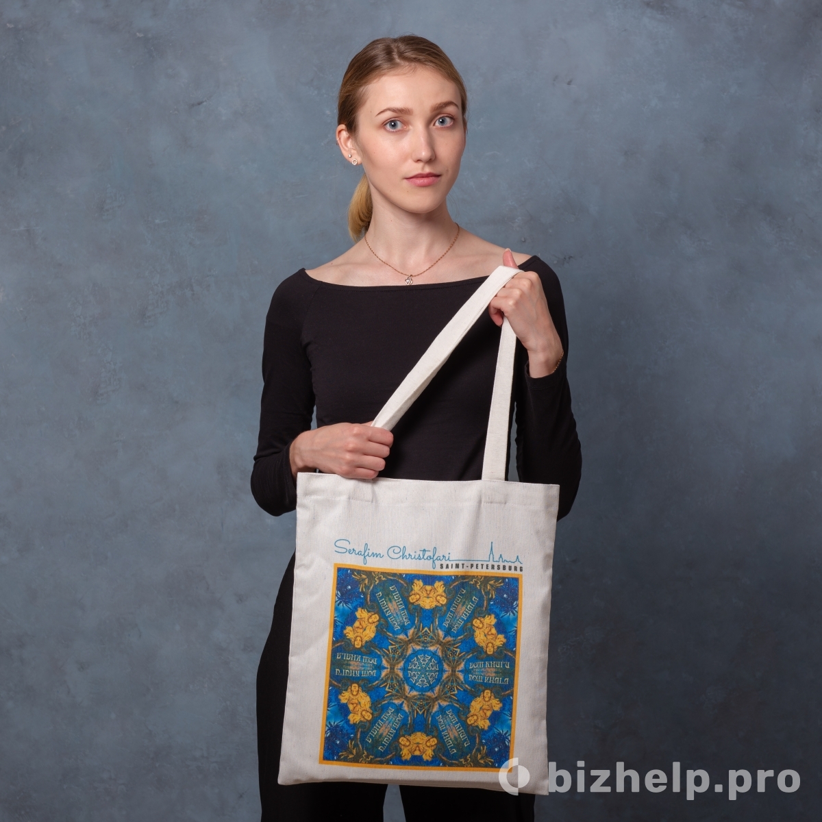 Фотография 4: Тканевая женская сумка шоппер