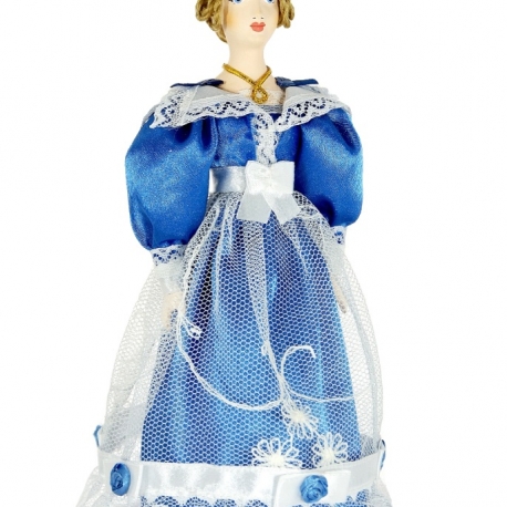 Фотография 1: Кукла интерьерная Дама в костюме эпохи бидермайер. 20-40 годы 19 века Петербург