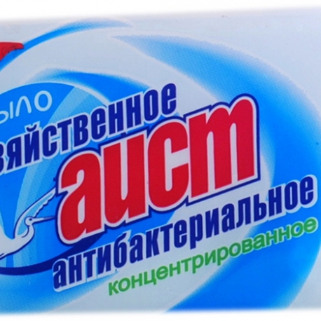 Фотография 1: Хозяйственное мыло "Аист" - Антибактериальное 200 г оптом
