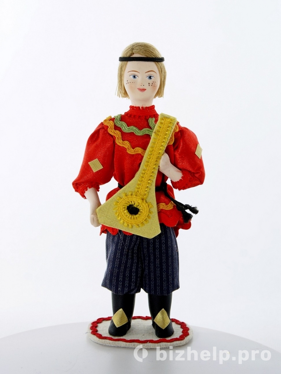Фотография 1: Кукла коллекционная фарфоровая Балалаечник