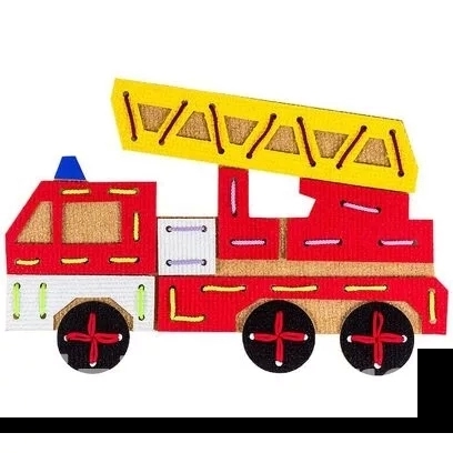 Фотография 1: Игра-шнуровка для детей 3+ "Пожарная машина"