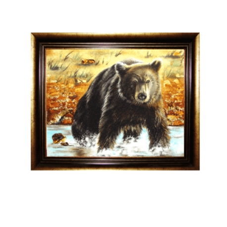 Фото: Картина из янтаря Медведь
