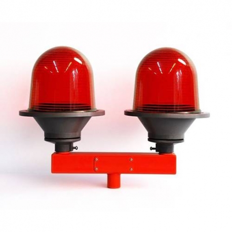 Первое фото: Прибор светосигнальный ЗОМ-А красный, сдвоенный, в комплекте со светодиодной лампой 12-85В