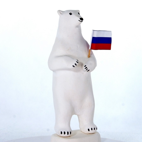 Фотография 2: Фарфоровая статуэтка белый медведь