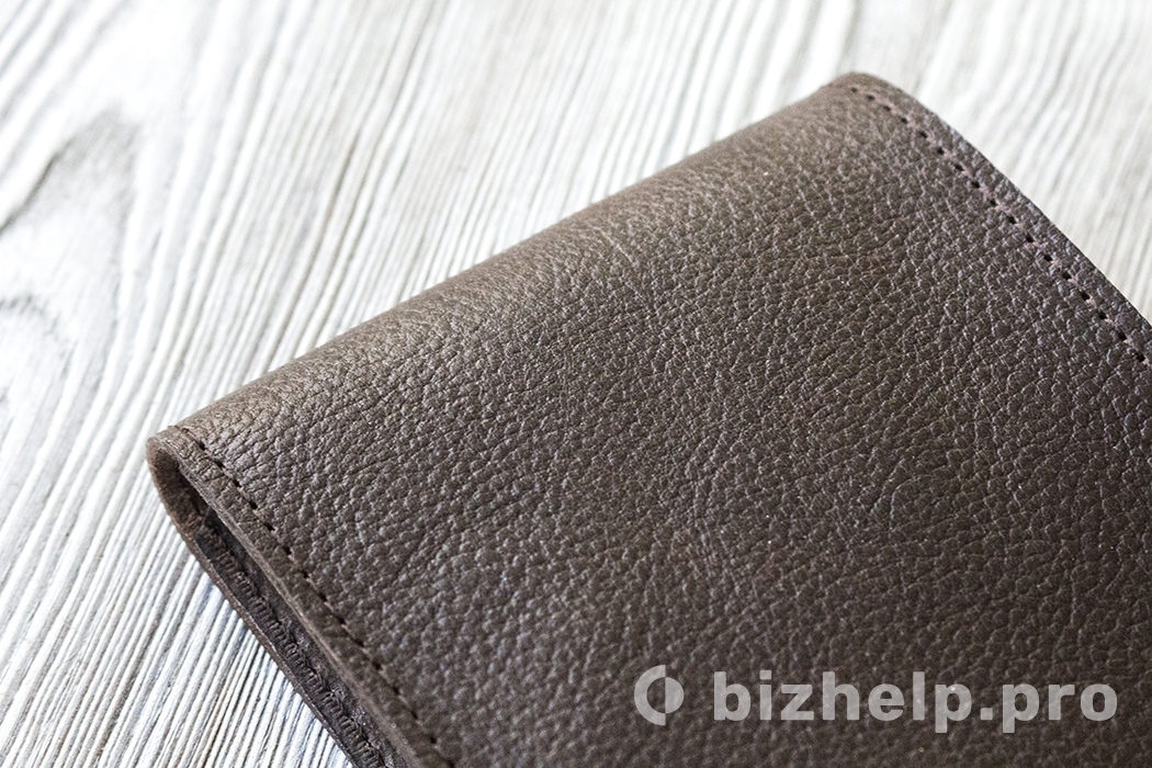 Фотография 4: Мужское коричневое портмоне из натуральной кожи "Кора дуба"