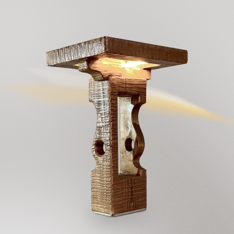 Фото: Декоративный интерьерный светильник из натурального дерева ручной работы "Ваза"