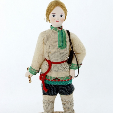 Первое фото: Кукла коллекционная мальчик-пастушок